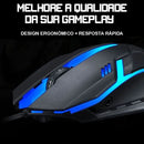 Alfa-usb mouse para gamer, 3200dpi, led rgb, para fio