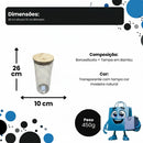 Pote de Vidro Borossilicato 1800ml com Tampa de Bambu – Grande Capacidade e Vedação Hermética
