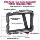 Suporte Gaiola Vídeo Vlog Celular Ulanzi Lino Alça Dupla Ajustável Universal - Estabilizador Rig Profissional para Celular iPhone e Android