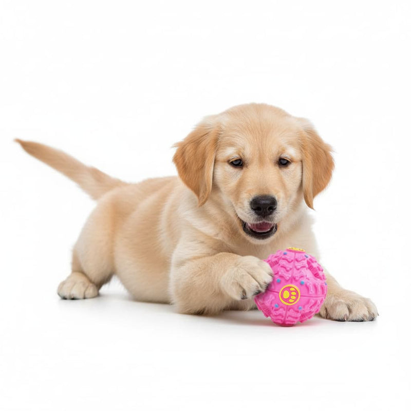 Bola Interativa para Pets Porta Petiscos 8cm – Brinquedo Inteligente com Som Suave