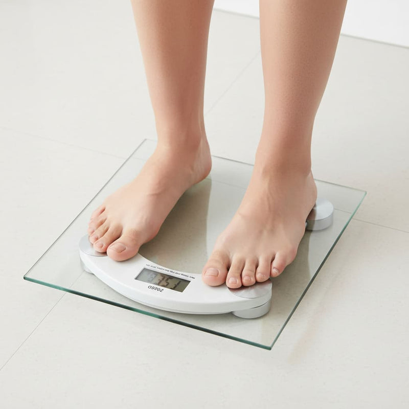 Balança Digital de Banheiro Vidro Temperado 180kg – Alta Precisão e Design Moderno