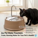 Fonte Bebedouro Automática Joy Furacão Pet 1,5L Bivolt – Marrom com Bico Inox